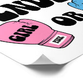 Boksen Gender Reveal Idee Party Keeper van de Gend Poster (Hoek)