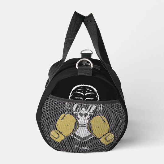 Boksen gorilla in handschoenen retro naam of eigen plunjezak (Rechts)