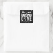 Boksen grappig sport cadeau idee vierkante sticker (Tas)