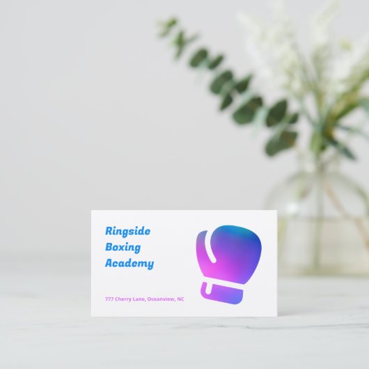 Boksen Gym QR Visitekaartje (Staand voorkant)