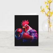 Boksen Haan Boxer Kickboxer MMA Fighter Combat Kaart (Gele Bloem)