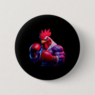 Boksen Haan Boxer Kickboxer MMA Fighter Combat Ronde Button 5,7 Cm