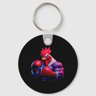 Boksen Haan Boxer Kickboxer MMA Fighter Combat Sleutelhanger