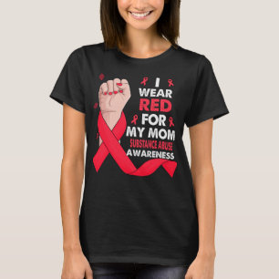 Boksen Hand Ik Draag rood voor mijn moeder SUBSTAN T-shirt