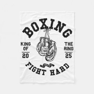 Boksen Handschoenen King Of The Ring Vintage Retro Fleece Deken