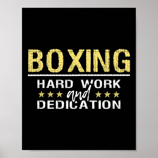 Boksen Hard Werk En Toewijding - Kickboksen Gym B Poster (Voorkant)