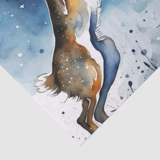 Boksen Hazen Moonlight Decoupage Tissuepapier (Detail)