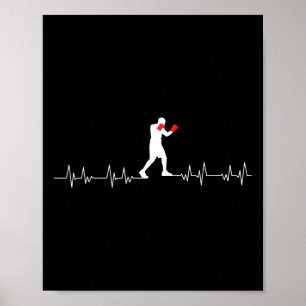 Boksen Heartbeat Art Bokshandschoenen Gym Boxer Bo Poster