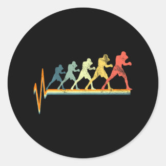 Boksen Heartbeat Boxer Liefde Ronde Sticker