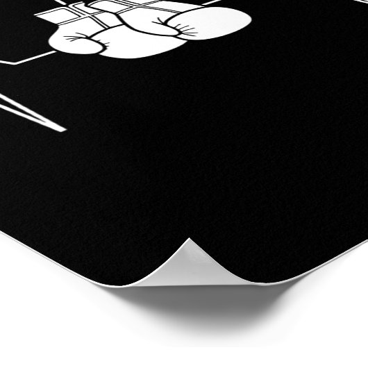 Boksen Heartbeat Line Punch Design 1 Poster (Hoek)