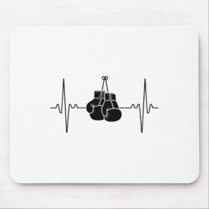 Boksen Heartbeat Line Punch Design Muismat