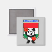 Boksen Hongarije Panda Magneet (Voorkant / Achterkant)