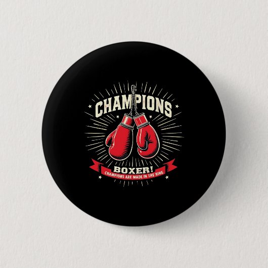 Boksen Ik ben Boxer Ronde Button 5,7 Cm (Voorkant)
