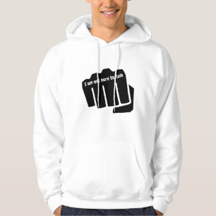 Boksen, ik ben hier niet om te praten hoodie