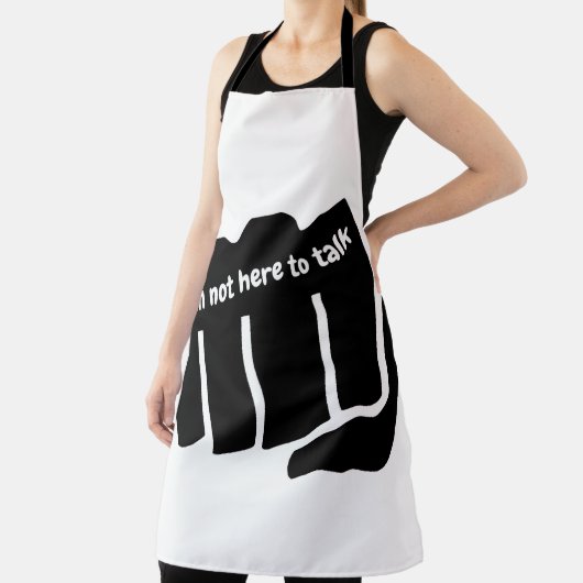 Boksen, ik ben hier niet om te praten schort (Insitu)