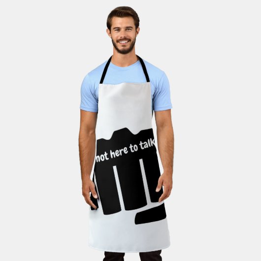 Boksen, ik ben hier niet om te praten schort (Gedragen)