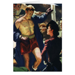 Boksen in de sportieve vintage-stijl, bokser verla