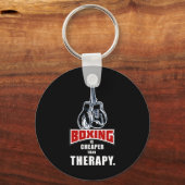 Boksen is goedkoper dan Therapy Funny Gezegde Sleutelhanger (Voorkant)