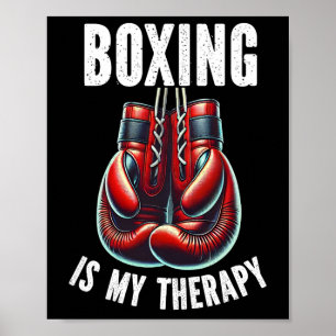 Boksen is mijn therapie Bokshandschoenen Boxer Com Poster