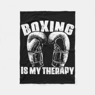 Boksen Is Mijn Therapie Mma Bokser Vechtersbevecht Fleece Deken