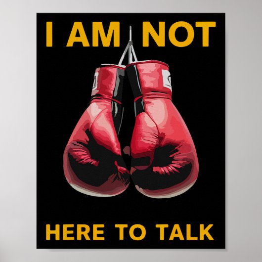 Boksen Kickboksen Boksen Liefhebber Boxer Grappige Poster (Voorkant)