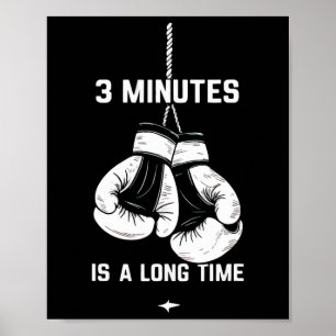 Boksen Kickboksen Bokser 3 Minuten Is Een Lange Ti Poster