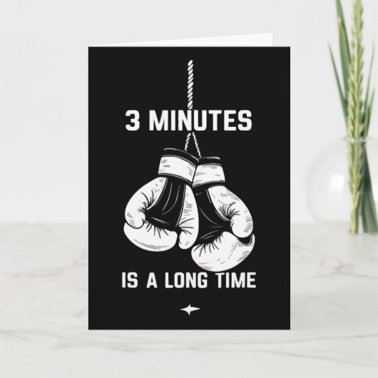 Boksen Kickboksen Boxer 3 Minuten Is Een Lange Tij Kaart (Voorkant)