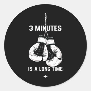 Boksen Kickboksen Boxer 3 Minuten Is Een Lange Tij Ronde Sticker