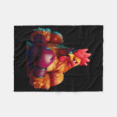 Boksen Kickbokser MMA Fighter Combat Fleece Deken (Voorkant (Horizontaal))