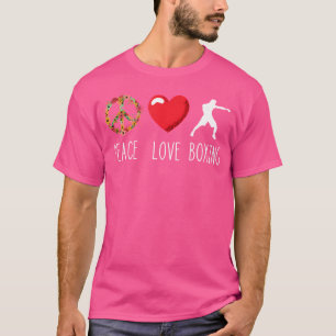 Boksen Kickboxer Love Peace Bokshandschoenen Ki T-shirt