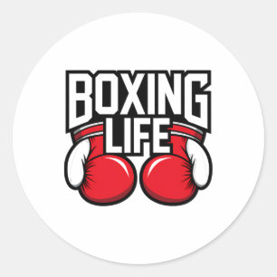 Boksen leven voor amateur professionele boksers 5 ronde sticker