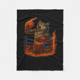 Boksen Lover Wolf MMA Fighter Weerwolf Beast Gym Fleece Deken