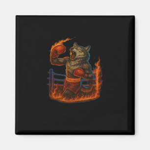 Boksen Lover Wolf MMA Fighter Weerwolf Beast Gym Magneet