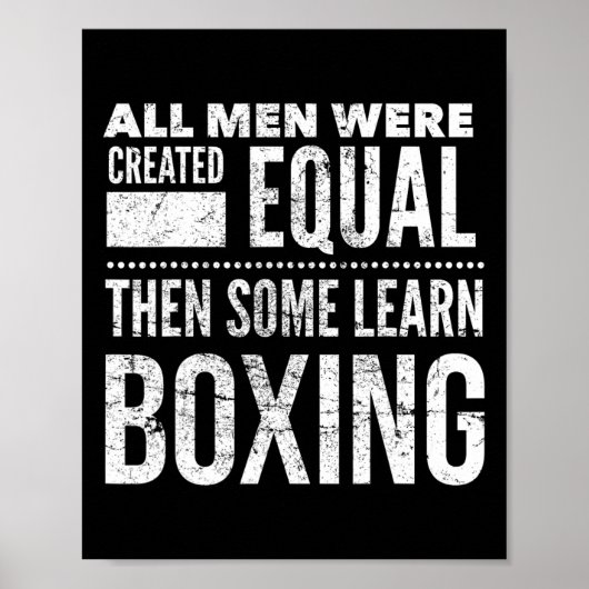 Boksen Mannen Funny Boxer Statement voor Coach Gym Poster (Voorkant)
