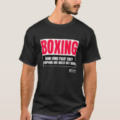 Boksen Mannen zwart T-shirt (Voorkant)