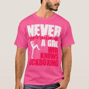 Boksen Martial Arts Meisje die Kickboksen Kick ken T-shirt