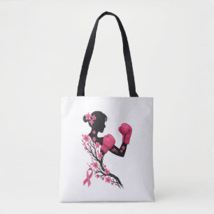 Boksen Meisje Borstkanker Awareness Canvas tas