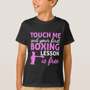Boksen meisje raken me en je eerste boksles t-shirt