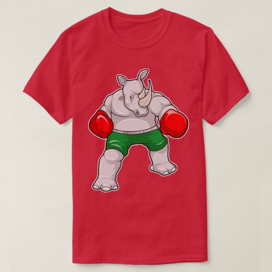 Boksen met bokshandschoenen t-shirt (Design voorkant)