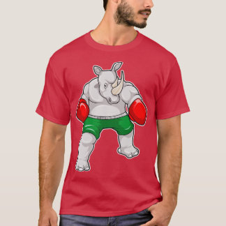 Boksen met bokshandschoenen t-shirt