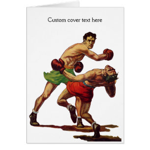 Boksen met vintage sport, boksers in een gevecht