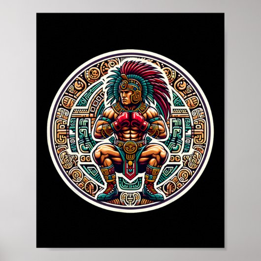 Boksen Mexico Grappig Mexicaanse stijl Boksen F Poster (Voorkant)