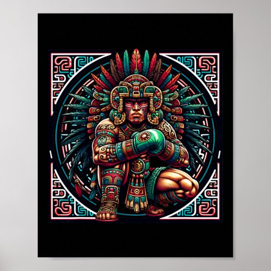 Boksen Mexico Grappig Mexicaanse stijl Boksen M Poster (Voorkant)