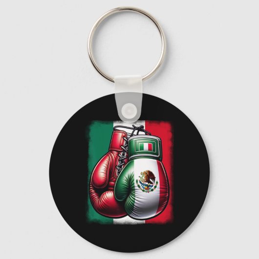Boksen Mexico Grappig Mexicaanse stijl Boksen M Sleutelhanger (Voorkant)