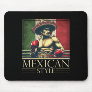 Boksen Mexico Mexicaanse Vintage Stijl Boksen Vlag Muismat