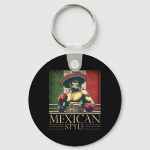 Boksen Mexico Mexicaanse Vintage Stijl Boksen Vlag Sleutelhanger
