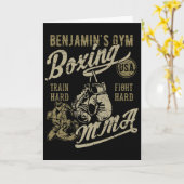 Boksen Mma Retro Design voor de naam Benjamin Kaart (Gele Bloem)