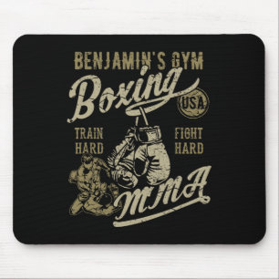 Boksen Mma Retro Design voor de naam Benjamin Muismat