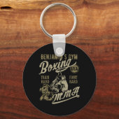 Boksen Mma Retro Design voor de naam Benjamin Sleutelhanger (Voorkant)