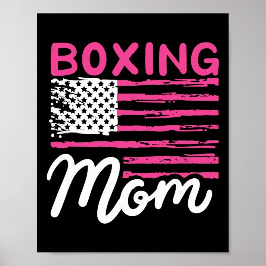 Boksen Moeder Boksen Moeder Kickboksen Mama Moeder Poster (Voorkant)